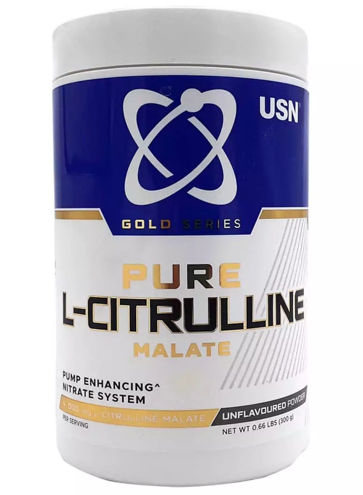 USN Pure L-Citrulline Malate, Unflavored Powder, 300g