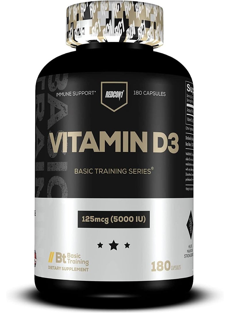 REDCON1 Vitamin D3, 180 Capsules