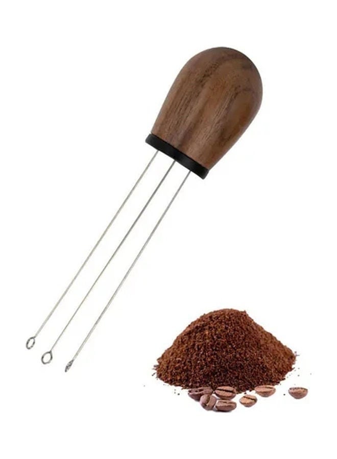 Wooden Handle Needle Coffee Tamper Silver/Brown 4.5 X 4.5 X 15cm