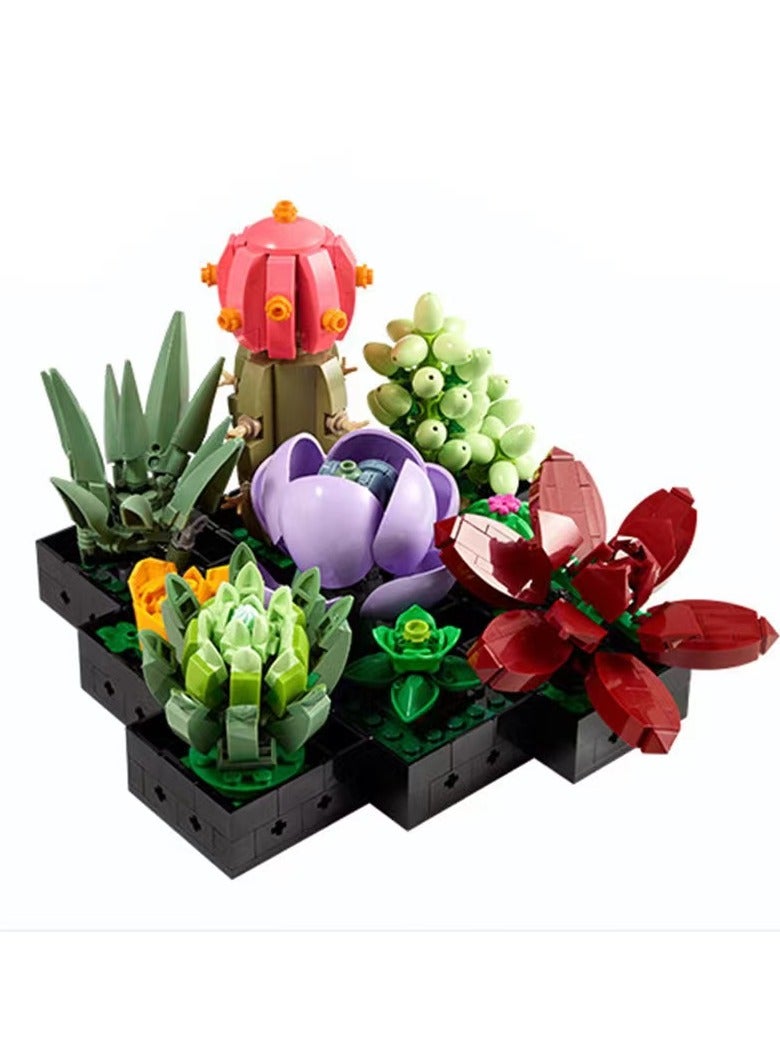 Compatible with LEGO 10309 Icons Succulent Building Blocks Toy Set (771 pieces)