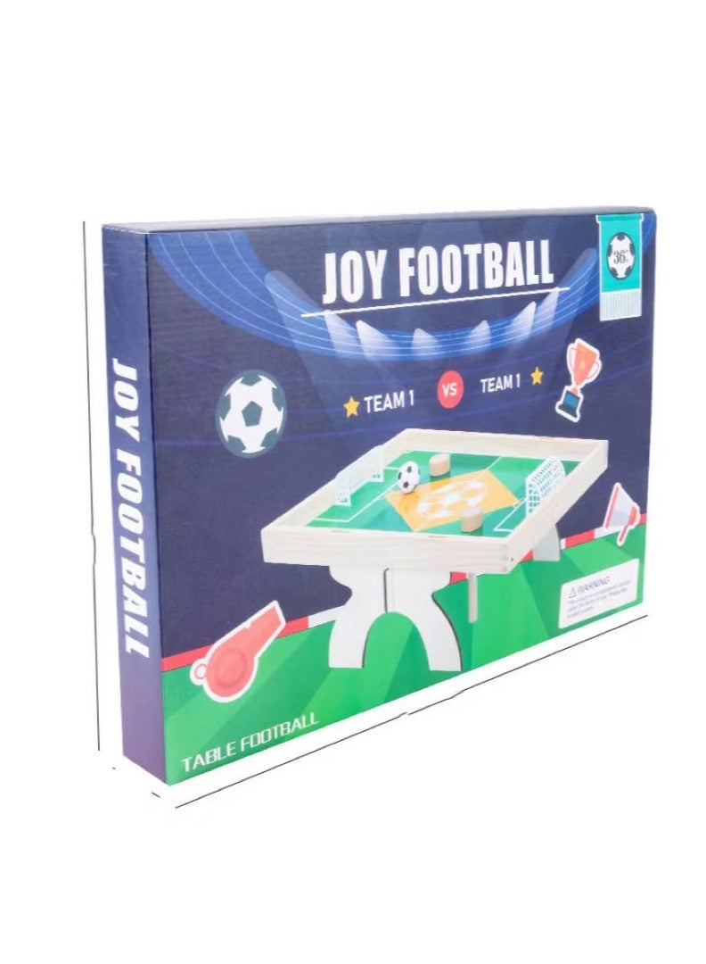 Children's Wooden Desktop Foosball Toy 2-in-1 Parent-child Interactive Educational Toy