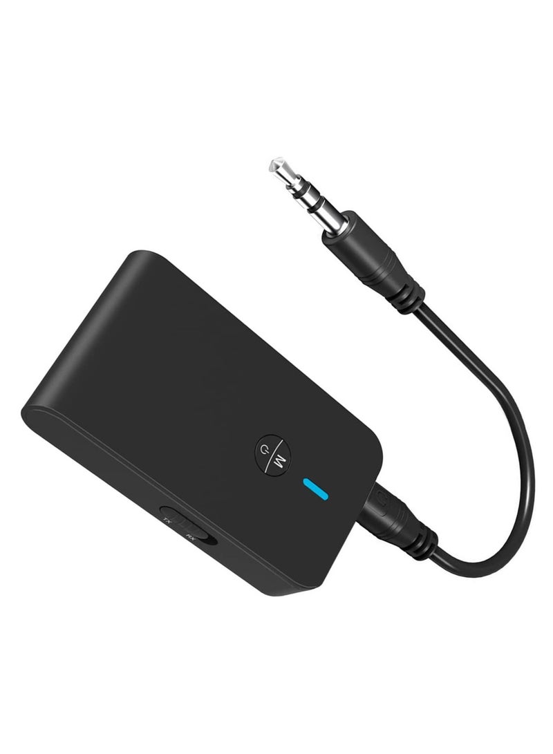 Bluetooth 5.0 Transmitter and Receiver 3-in-1 Wireless Bluetooth Adapter 3.5mm Bluetooth Audio Adapter for TV PC Headphones Speakers