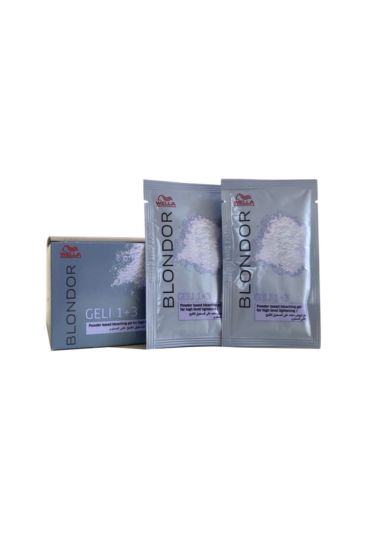 WELLA BLONDOR GELI 1+3 Powder based Bleaching gel for High Level Lightening 20X10g pack