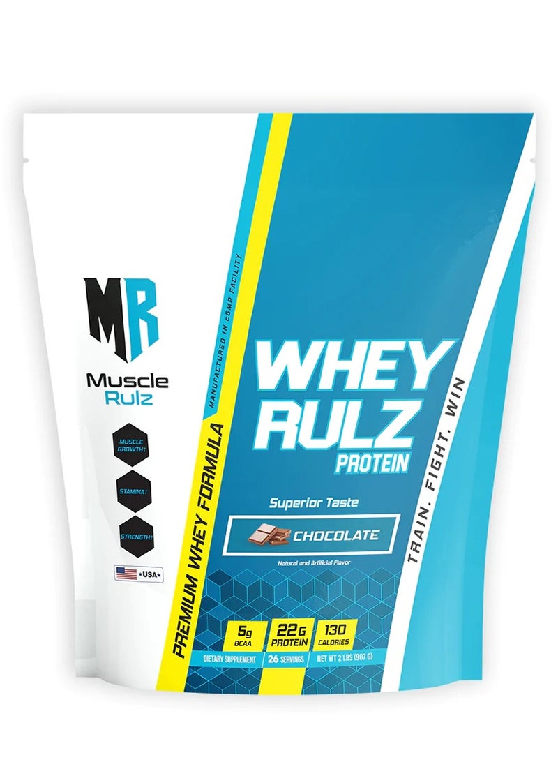 Muscle Rulz Whey Rulz Protein Chocolate Flavor 907g
