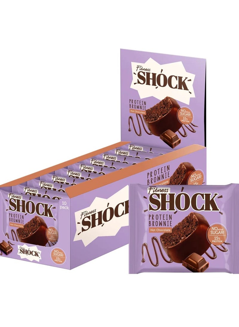 Fitness Shock Protein Brownie Hot Chocolate Flavor Pack of 10