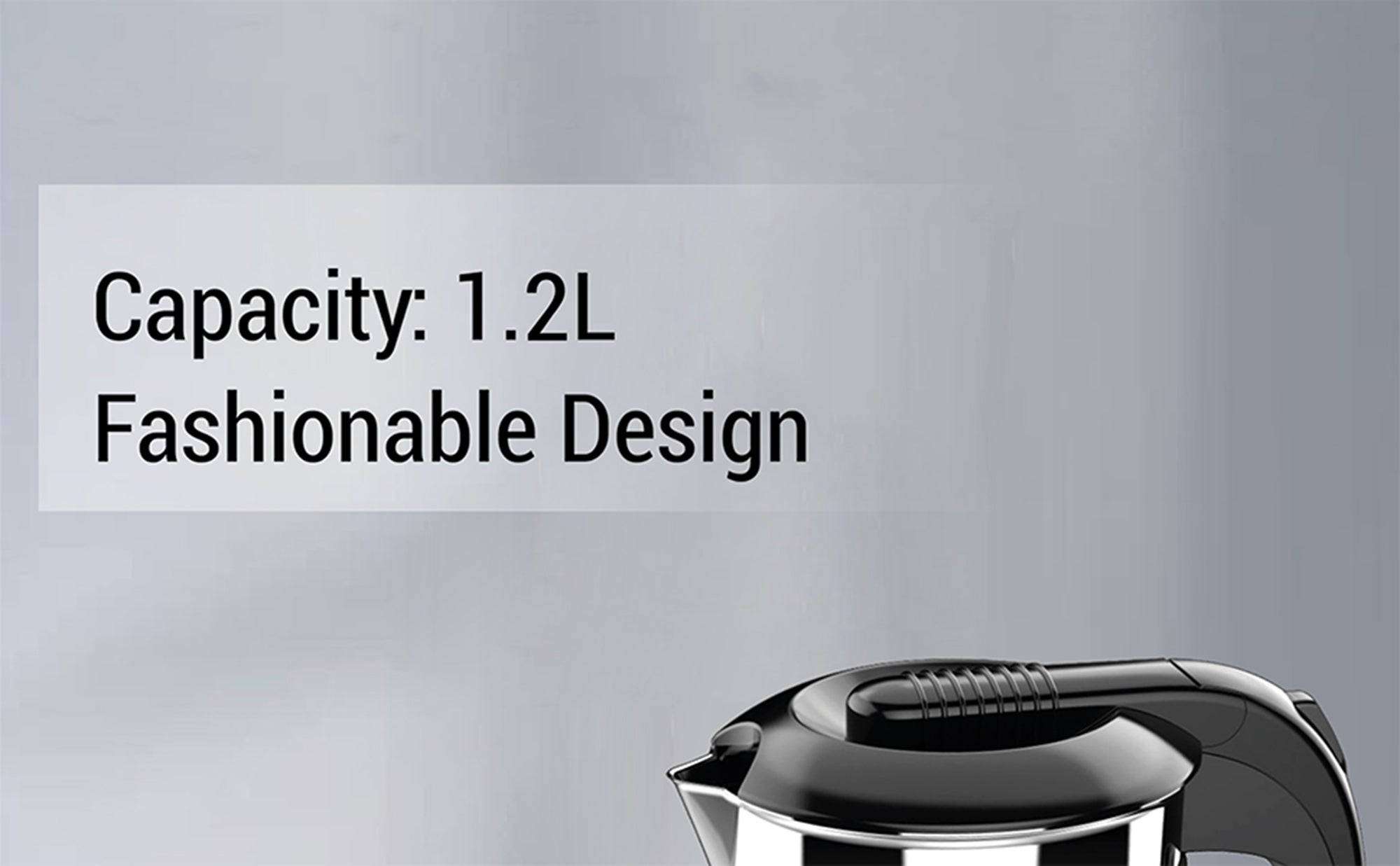 Portable Electric Kettle | 1500W | 1.2L | Fast Boil | Cordless Design | Cool-Touch Handle | Wide Opening | Light Indicator | 1-Year Warranty 1 L 1200 W AF-1215KTBK black