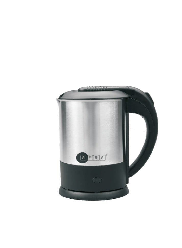 AFRA Portable Electrical Kettle, 1.0L- 1500w, Removable Cover, Water Level Indicator, Stainless Steel Concealed Heating Element, Overheat Protection, AF-1015KTSS, 2 Year Warranty 1 L 1500 W AF-1015KTSS black