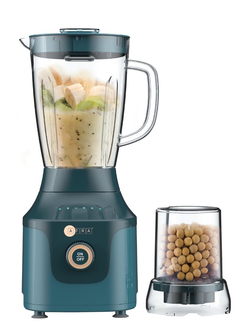 2-in-1 Blender | 450W | 1.5L Unbreakable Jar | Full Copper Motor | Multi-Functional Design | 2-Speed with Preset Program | Overheat Protection | 2-Year Warranty 1.5 L 450 W AF-450BLGN white