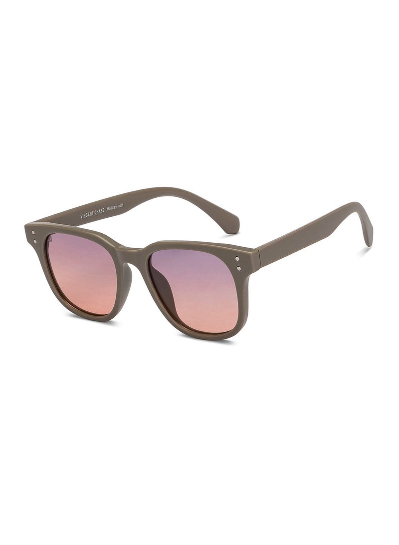 Unisex Polarized Square Sunglasses - VC S16340 - Lens Size: 49 Mm