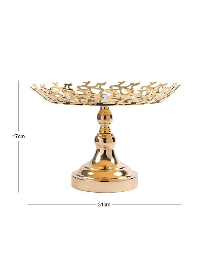 Mozaik Fruit Plate, Gold - 28 cm