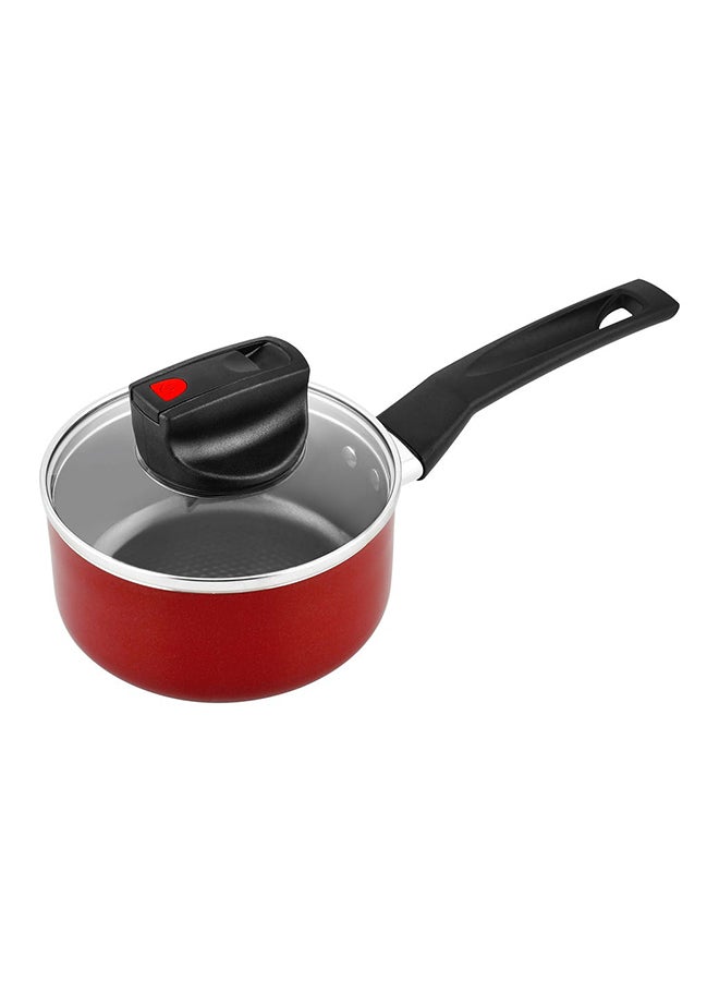 Prestige Non - Stick Saucepan, Red & Black - 16 cm