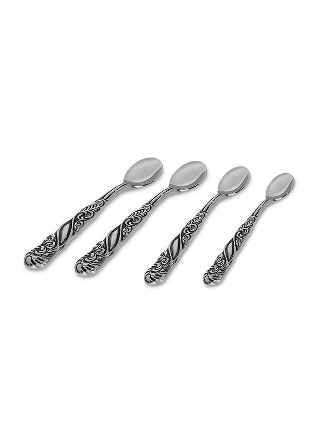 4-Piece Marin Tea Spoon Set, Black & Grey