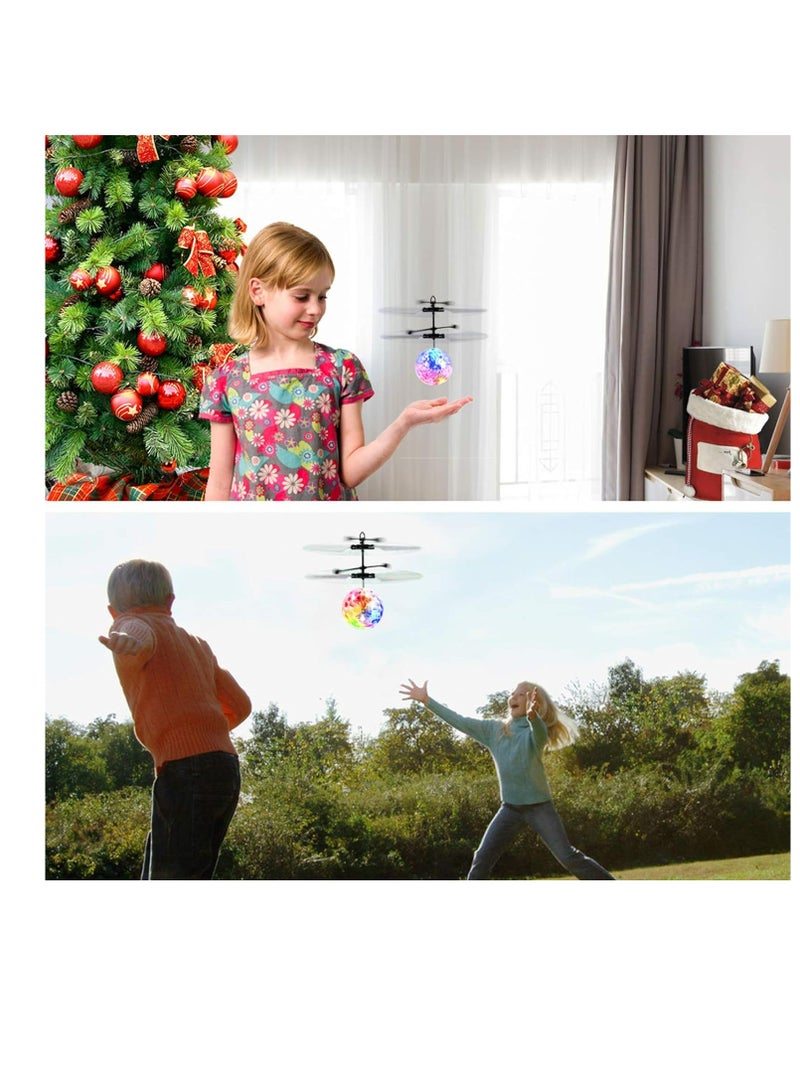 AKDC Flying Ball Toys, RC Toy for Kids Boys Girls Gifts Rechargeable Light Up Ball Drone Infrared Induction Helicopter with Remote Controller for Indoor and Outdoor Games