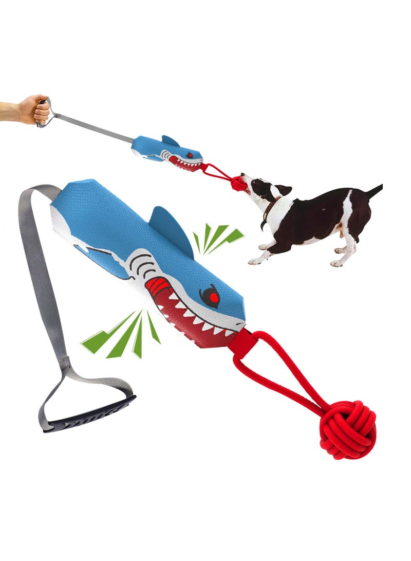Dog Tug of War Toy, Dog Rope Toys Indestructible Dog Toys, Dog Chew Toys for Aggressive Chewers, Tough Puppy Teething Chew Toys for Boredom, Dental Cleaning, Great for Small to Large Breed (Shark)