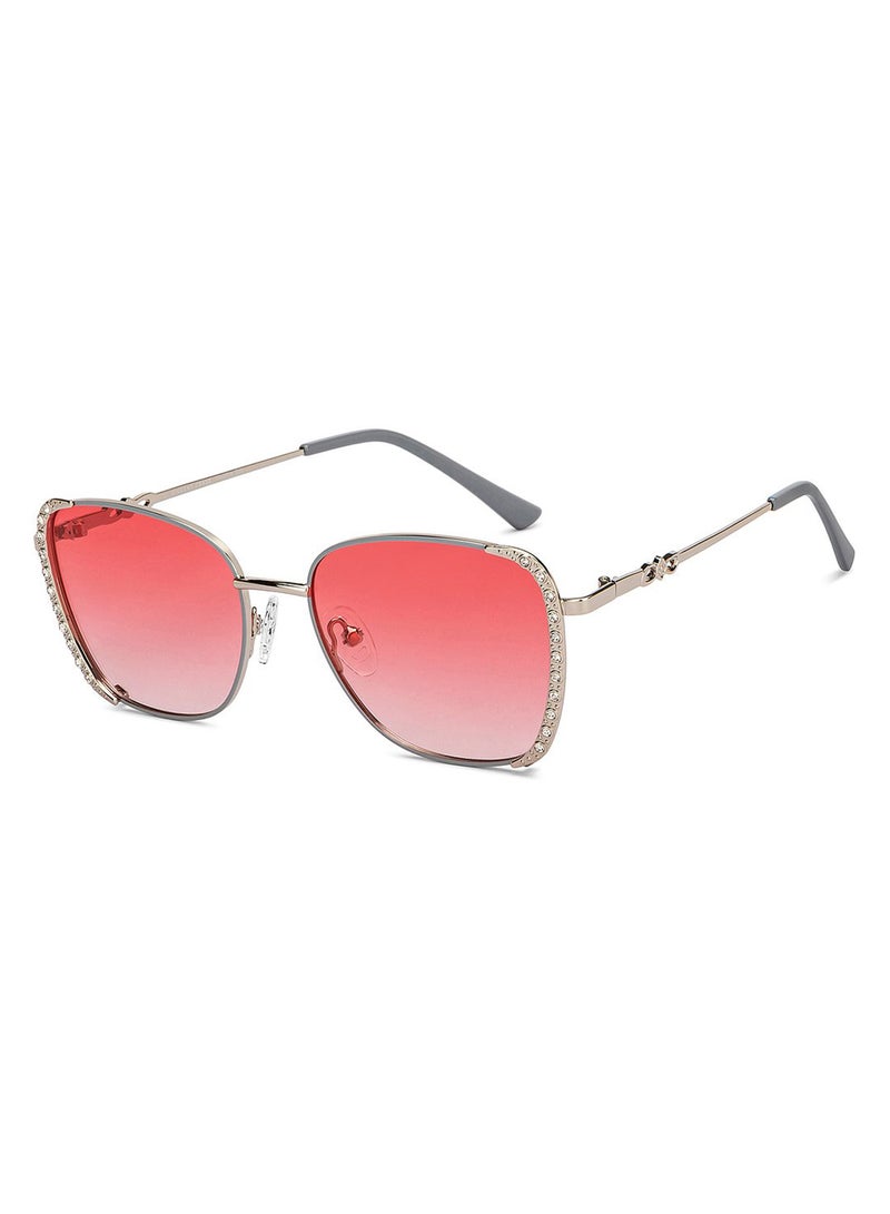 Women's Women's Polarized Rectangular Sunglasses - VC S16463 - Lens Size: 53 Mm