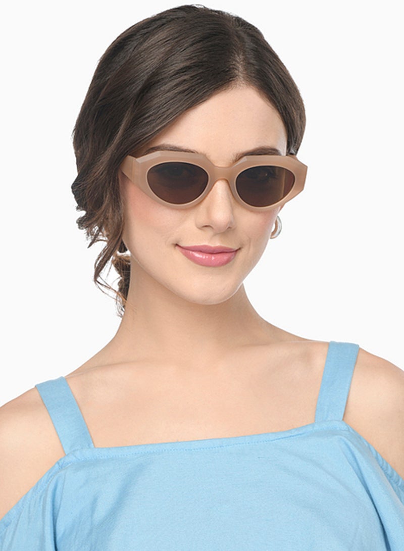 Women's Women's Polarized Hexagon Sunglasses - VC S16144 - Lens Size: 51 Mm