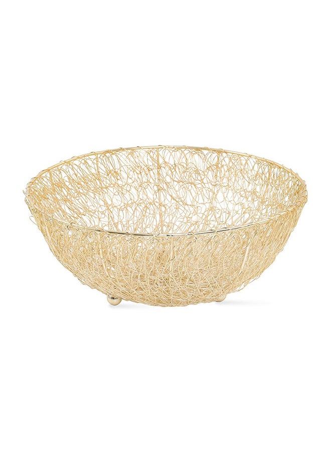 Fiesta Decorative Bowl, Gold - 29.2x8.3 cm