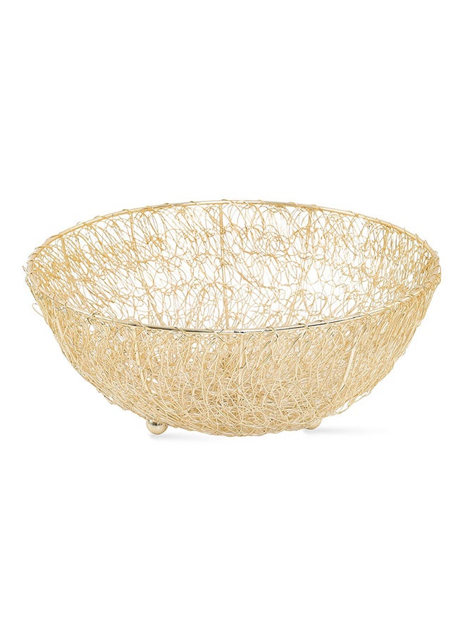 Fiesta Decorative Bowl, Gold - 34x12.5 cm