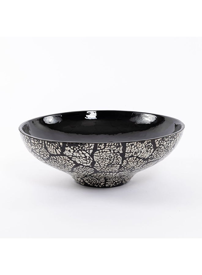 Orbit Decorative Bowl, Black & White - 28 cm