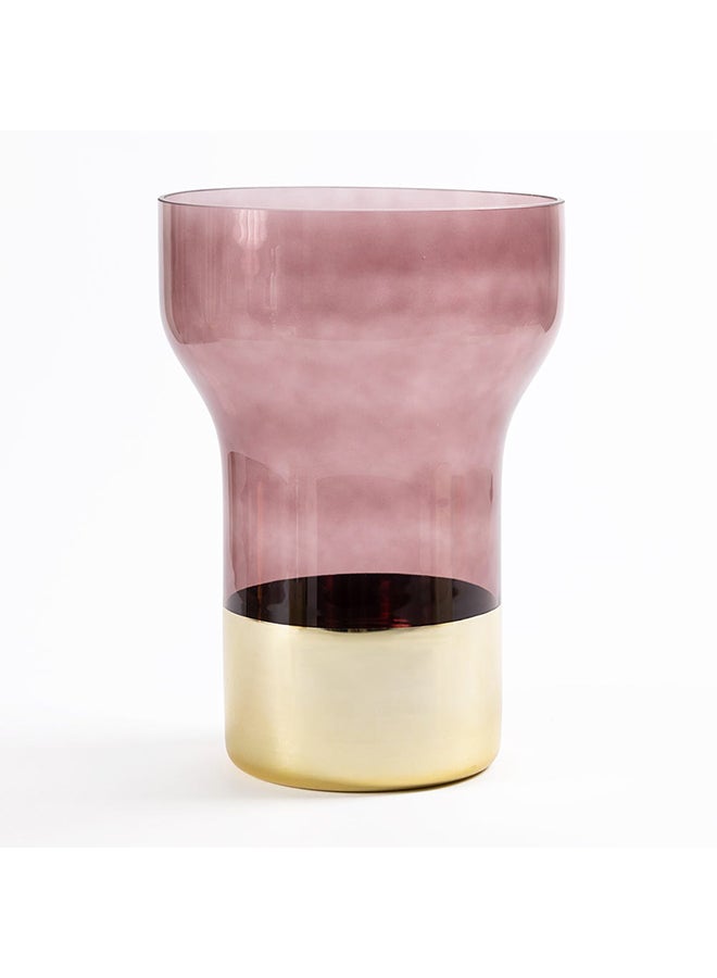 Glam Handmade Vase, Purple And Gold - 25x35 cm