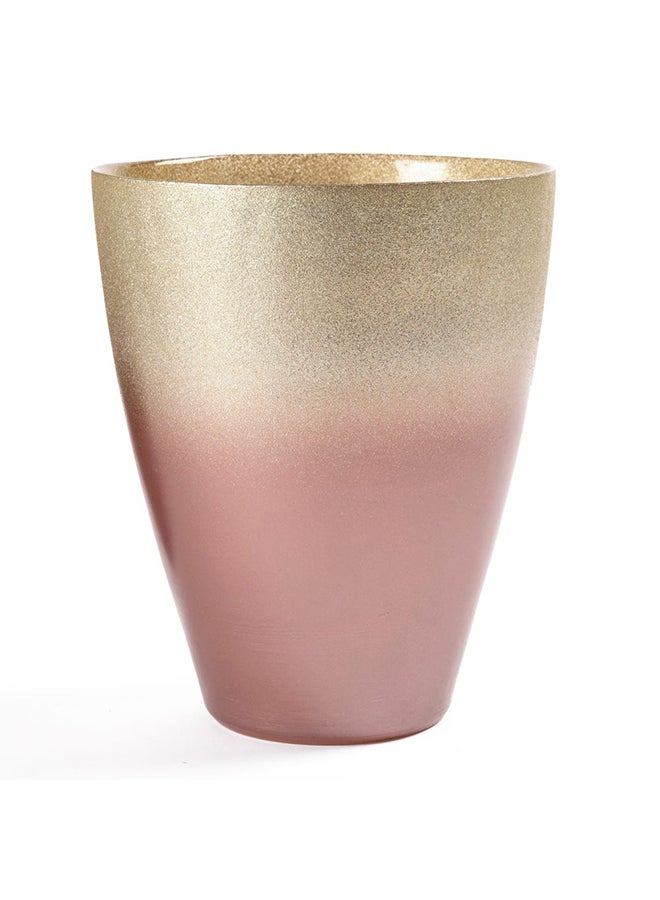 Aura Vase, PInk And Gold - 18.5x24 cm