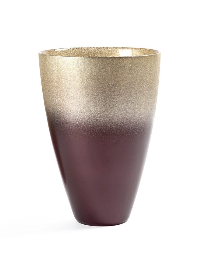 Aura Vase, Purple And Gold - 20.5x30 cm