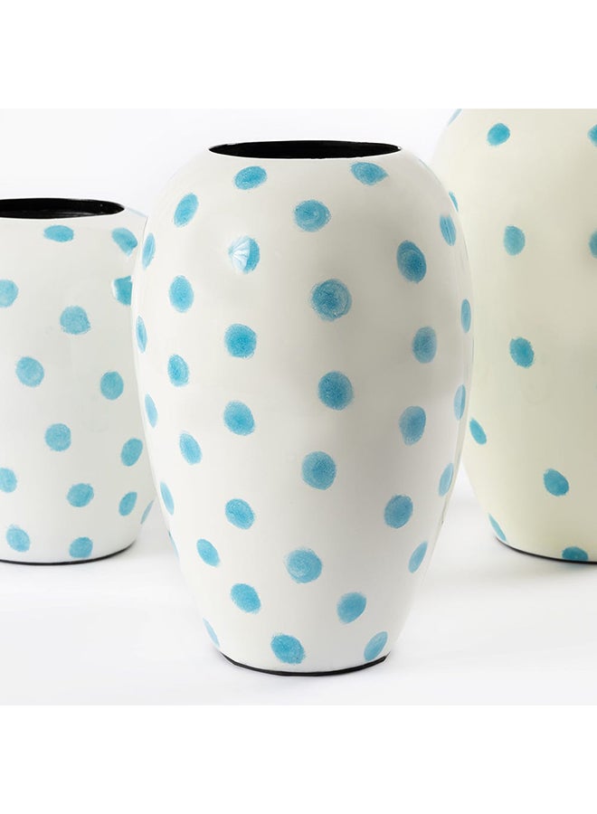 Jolly Vase, White And Blue - 20x30 cm