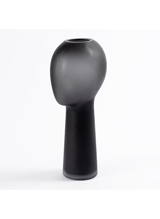 Mask Handmade Vase, Black - 18x40 cm