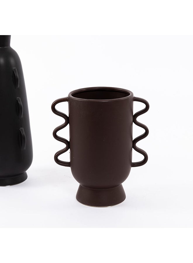 Corsa Vase, Brown - 20x23 cm