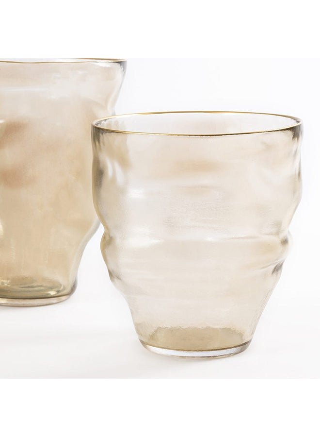 Shelled Vase, Coffee Brown - 19.5x21 cm