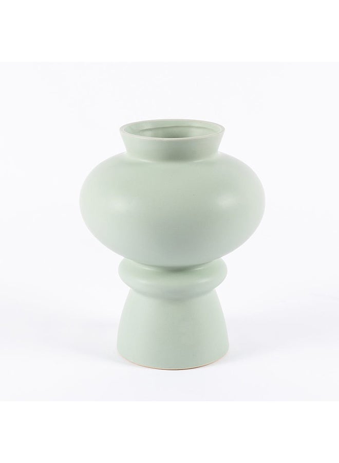 Coral Vase, Green - 21x25.8 cm