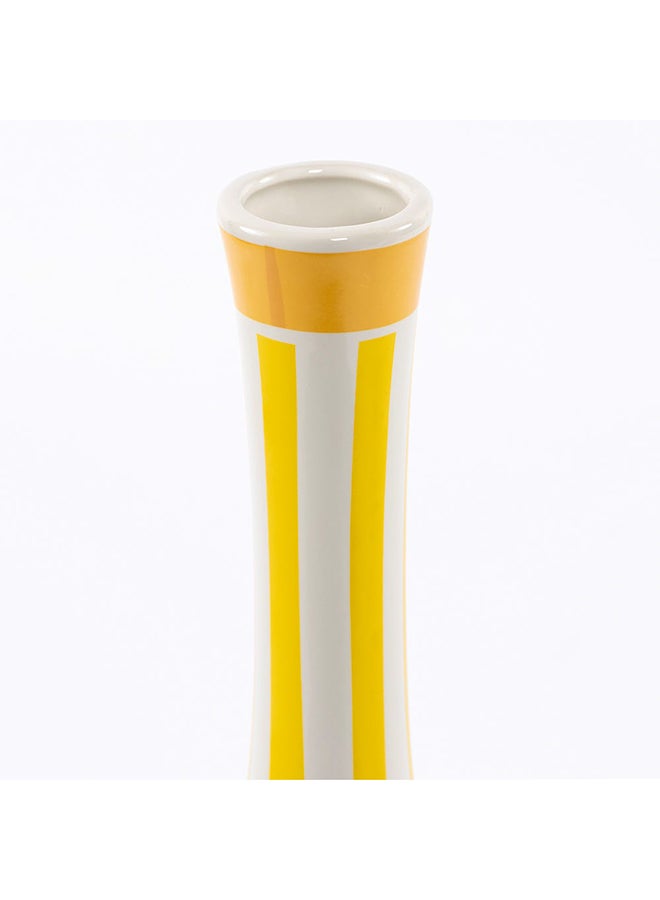 Gala Ceramic Vase, Yellow - 13.5x45 cm
