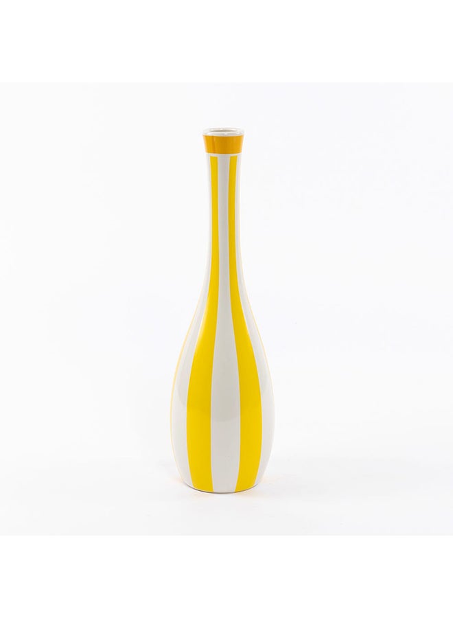 Gala Ceramic Vase, Yellow - 13.5x45 cm