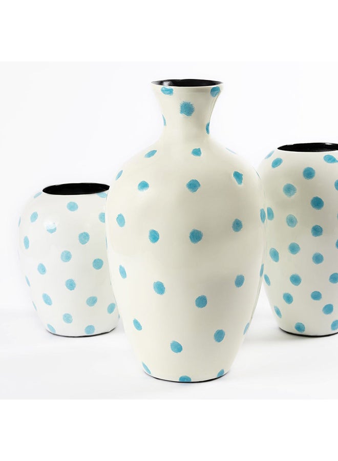 Jolly Vase, White And Blue - 24x42 cm