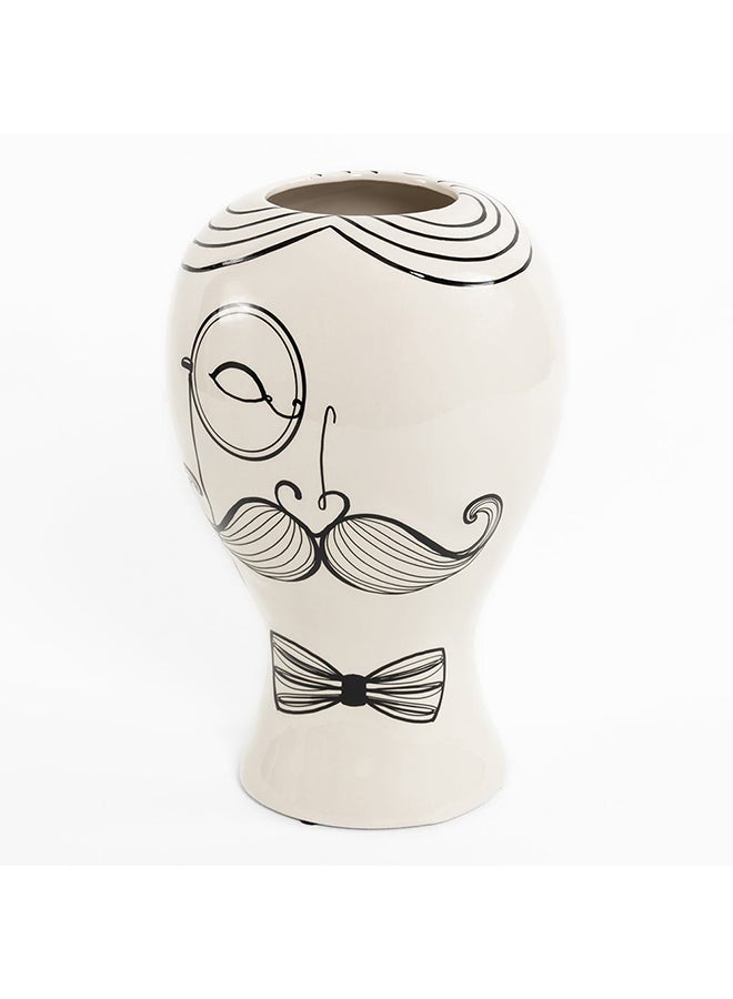 Unique Head Vase, White - 19x30.2 cm