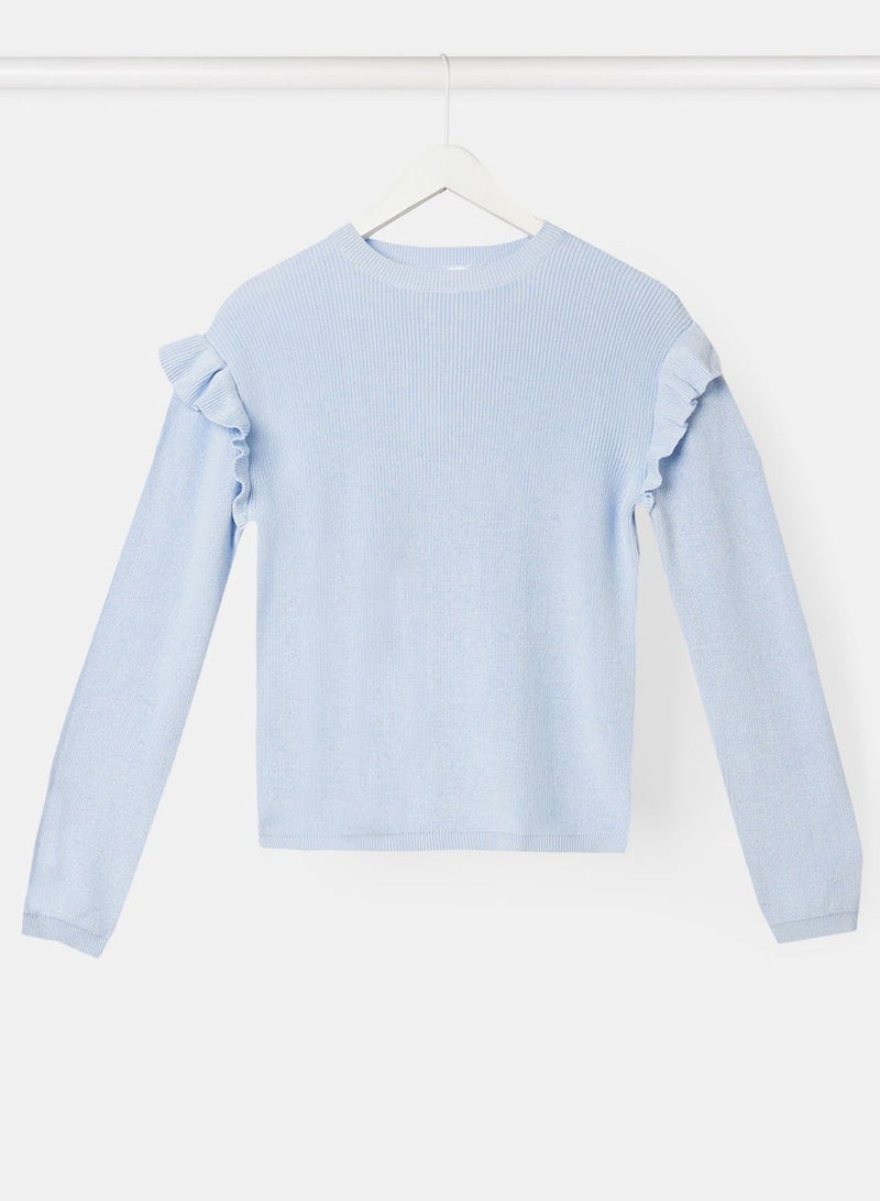 Kids Ruffle Long Sleeve Sweater