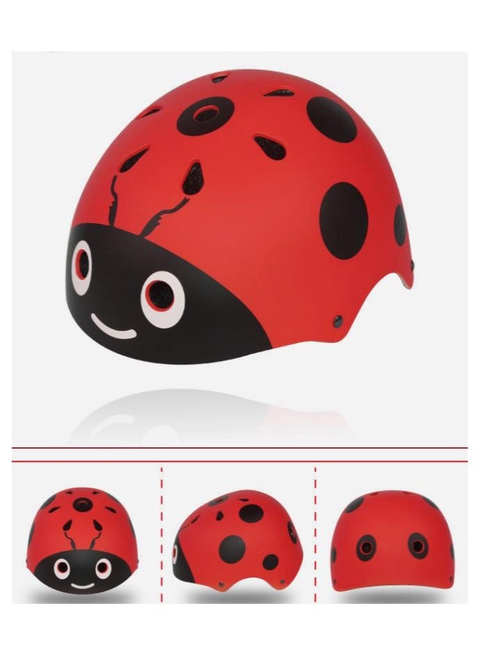 Children's helmets, ladybug helmets, roller skating and ice skating helmets