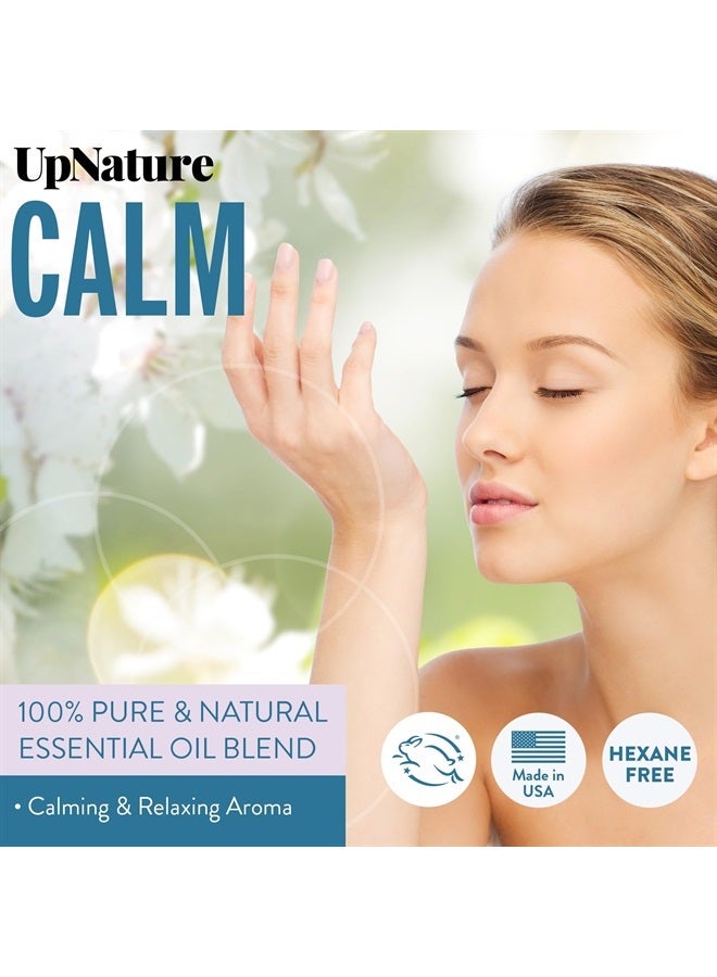 Calm Essential Oil Roll On Blend – Stress Relief & Relaxation Gifts for Women – Calming & Relaxing Self Care Aromatherapy Oils with Peppermint & Ginger – Ideal Stocking Stuffer