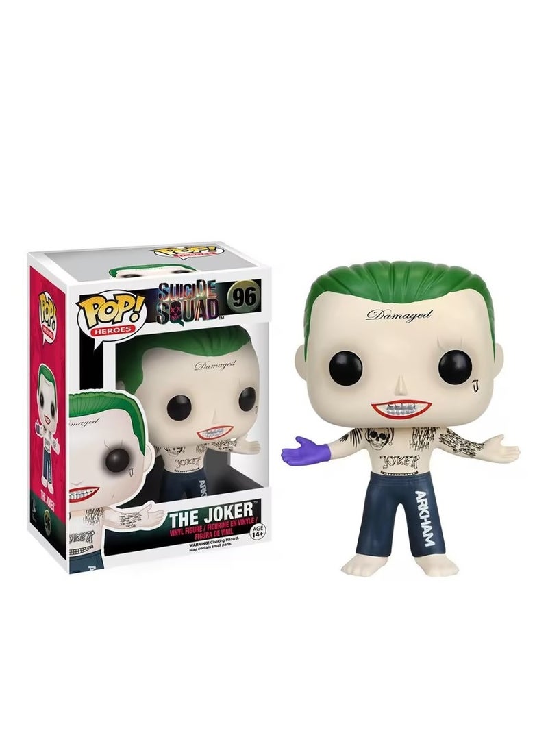 Pop Heroes Suicide Squad The Joker Collectible Action Figure Toy For Kids 4.5x3.5x5inch