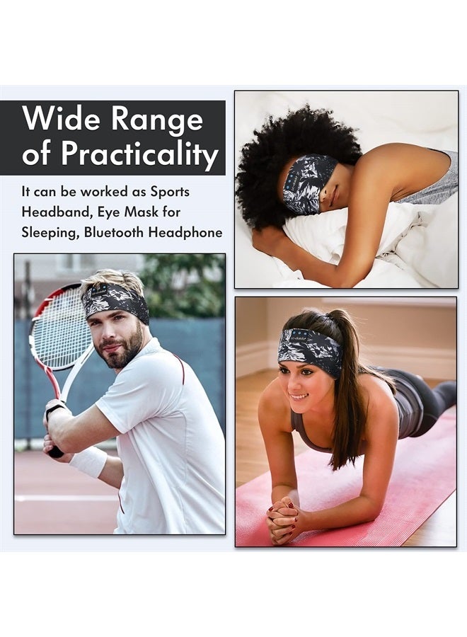 Sleep Headphones Bluetooth 5.2, Headband Earphones Wireless, Sleep Mask for Sleeping, Sports, Gifts, Workout, Jogging, Yoga,Insomnia, Air Travel, Meditation