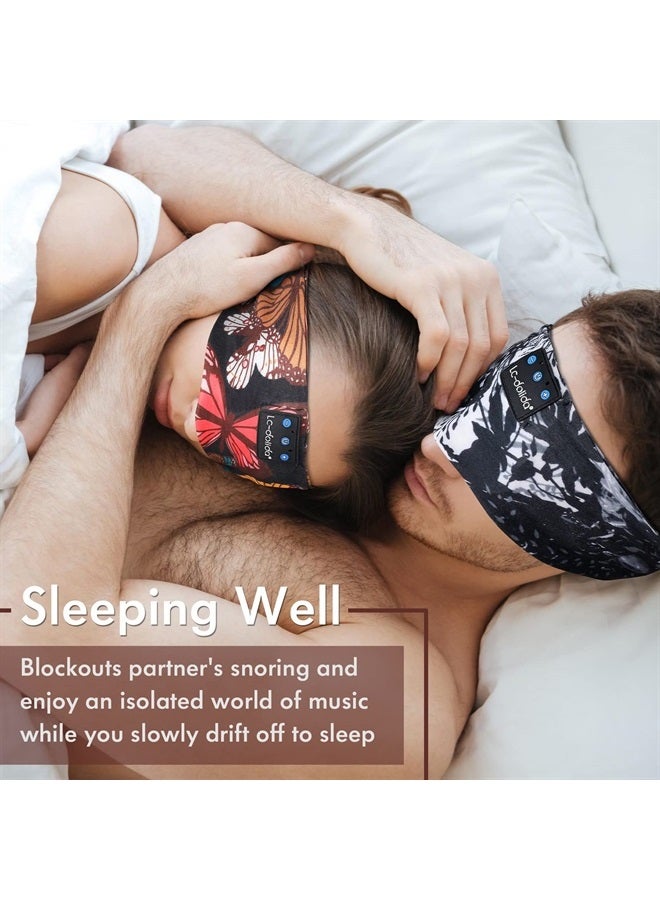 Sleep Headphones Bluetooth 5.2, Headband Earphones Wireless, Sleep Mask for Sleeping, Sports, Gifts, Workout, Jogging, Yoga,Insomnia, Air Travel, Meditation
