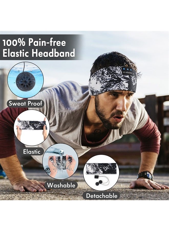 Sleep Headphones Bluetooth 5.2, Headband Earphones Wireless, Sleep Mask for Sleeping, Sports, Gifts, Workout, Jogging, Yoga,Insomnia, Air Travel, Meditation