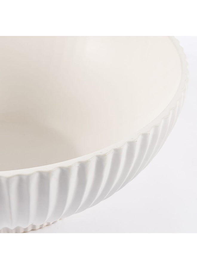 Etna Decorative Bowl, White - 35x14 cm