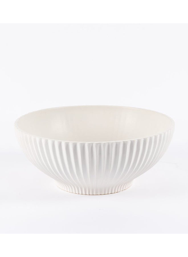 Etna Decorative Bowl, White - 35x14 cm