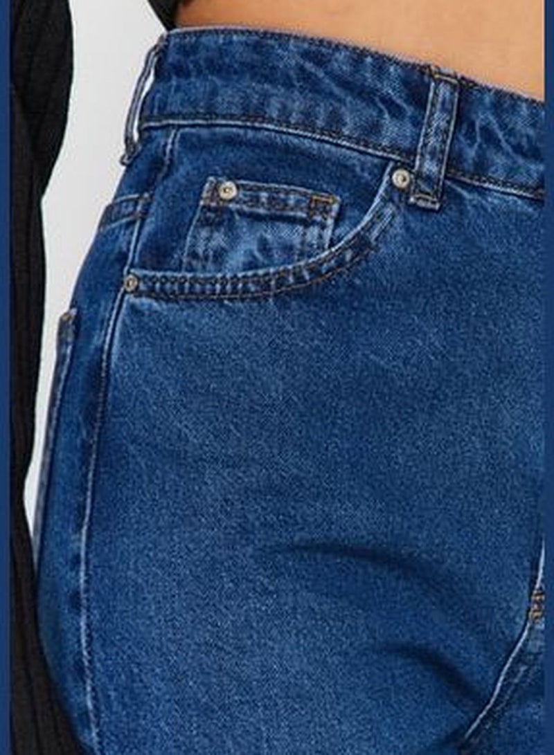 Indigo High Waist Mom Jeans TWOSS20JE0108