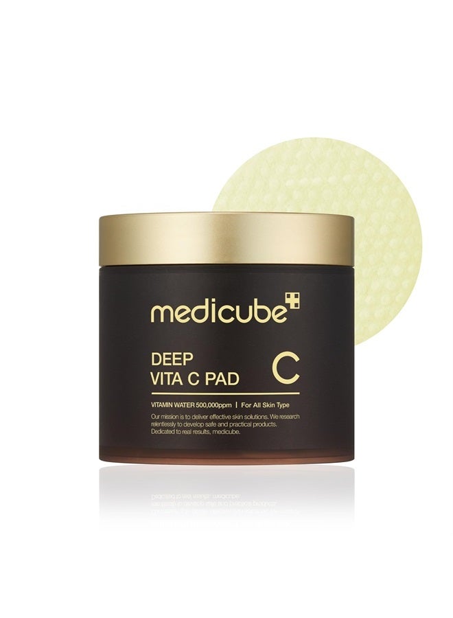 Deep Vita C Facial Pads I Wiping care for Dark Spots & Pigmentation concerned areas | Infused with 7-day dark spot ampoule | 500,000PPM of vitamin water & 3 types of vitamin | (70 sheets)