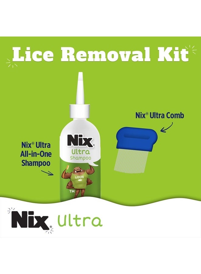 Ultra Superlice Treatment, All-in-One Shampoo, 4 Fl Oz & Lice Removal Comb
