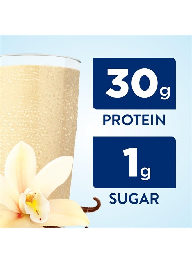 Max Protein Nutrition Shake with 30g of Protein, 1g of Sugar, High Protein Shake, French Vanilla, Liquid, 11 fl oz (Pack of 12)