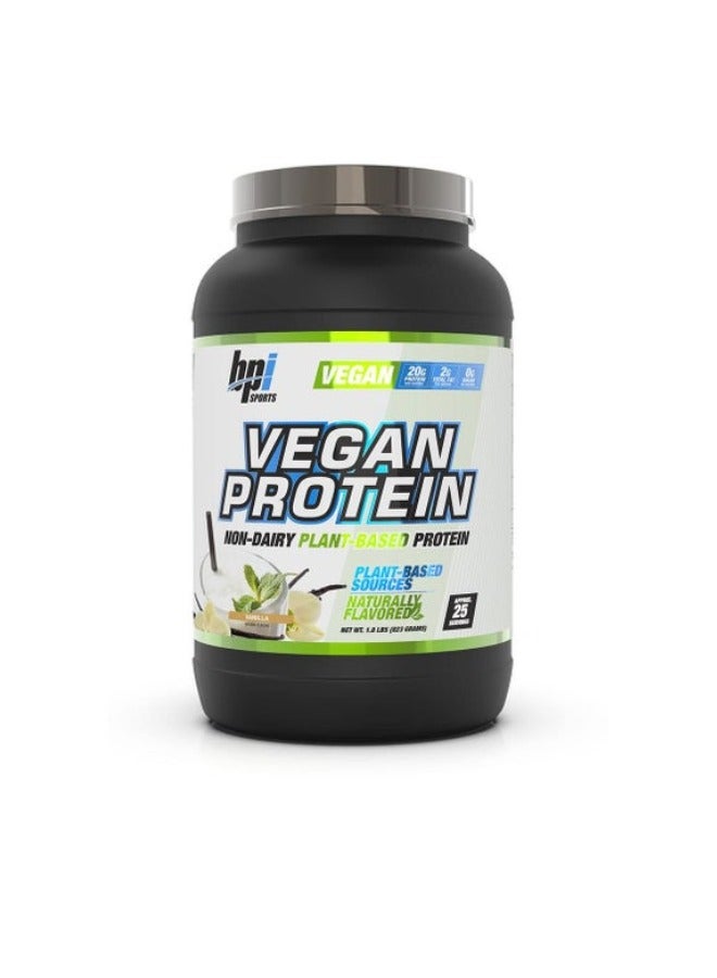 Vegan Protein, Non Diary Plant Based Protein, Plant Based Sources, Naturally Flavored, Vanilla Flavor 25 Serving