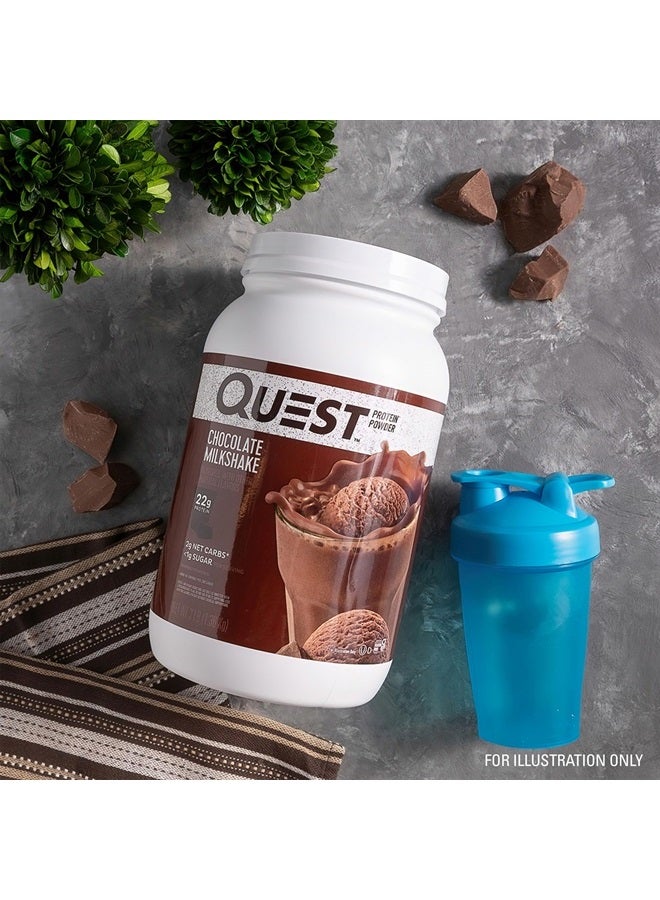 Chocolate Milkshake Protein Powder, 22g Protein, 1g Sugar, Low Carb, Gluten Free, 3 Pound, 43 Servings